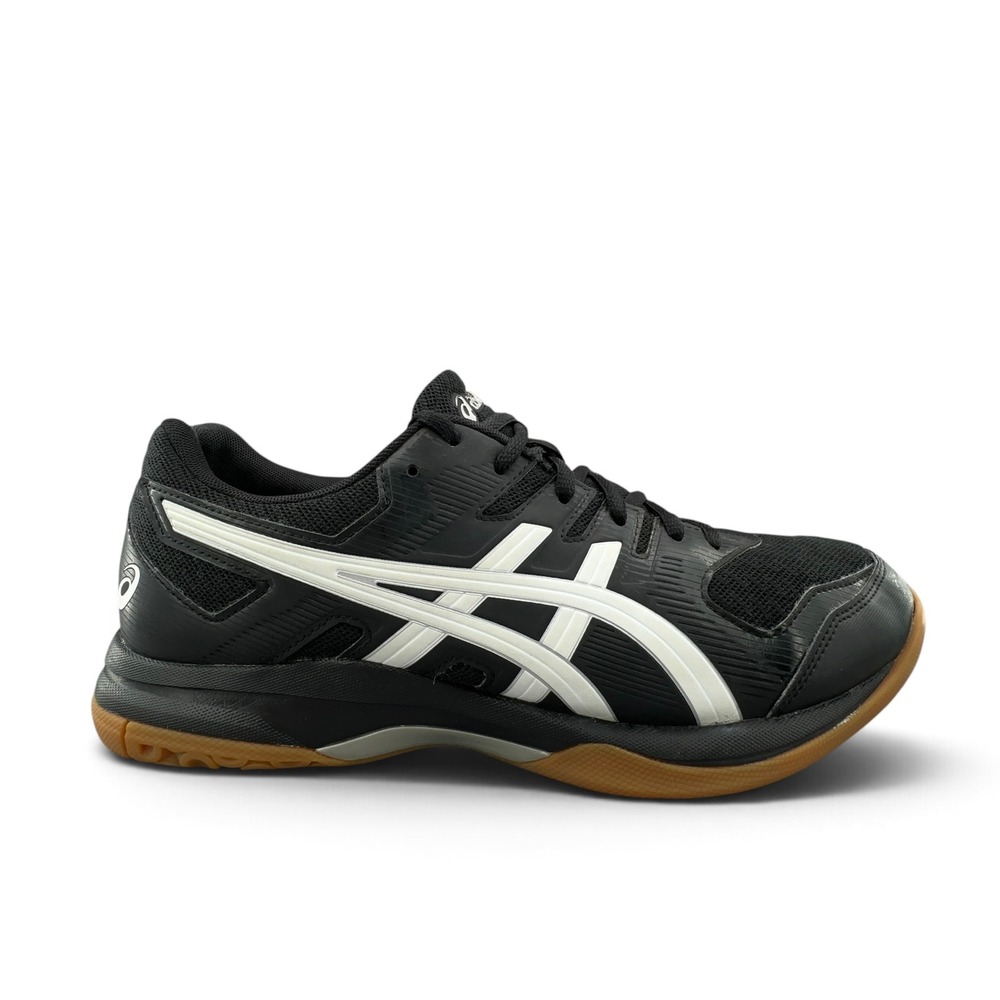 ASICS Gel-Rocket 9 Sneakers Mens 10 Black Gum Sole Indoor Volleyball Pickleball
